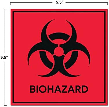 סימנים | מדבקות מדבקות מסוכנות ביולוגית למעבדות, בתי חולים ושימוש תעשייתי על ידי סימני סאטר